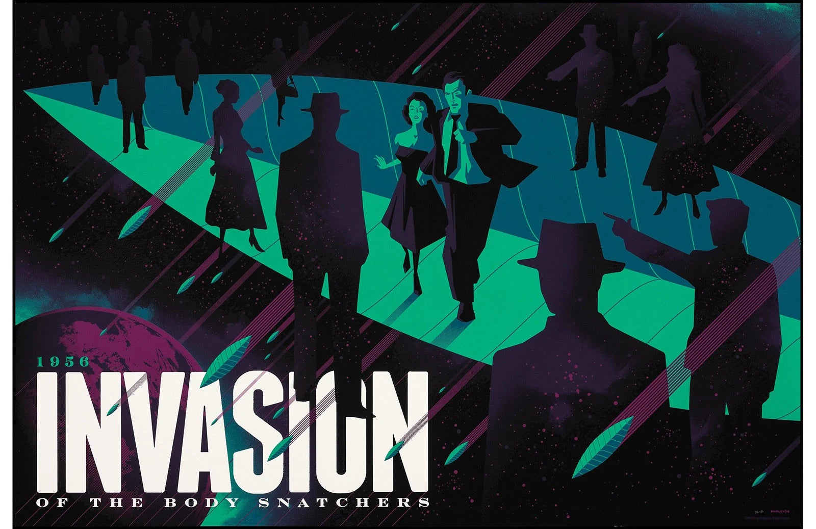 Invasion of the Body Snatchers 1956 by Tom Whalen, 36" x 24" Screen Print