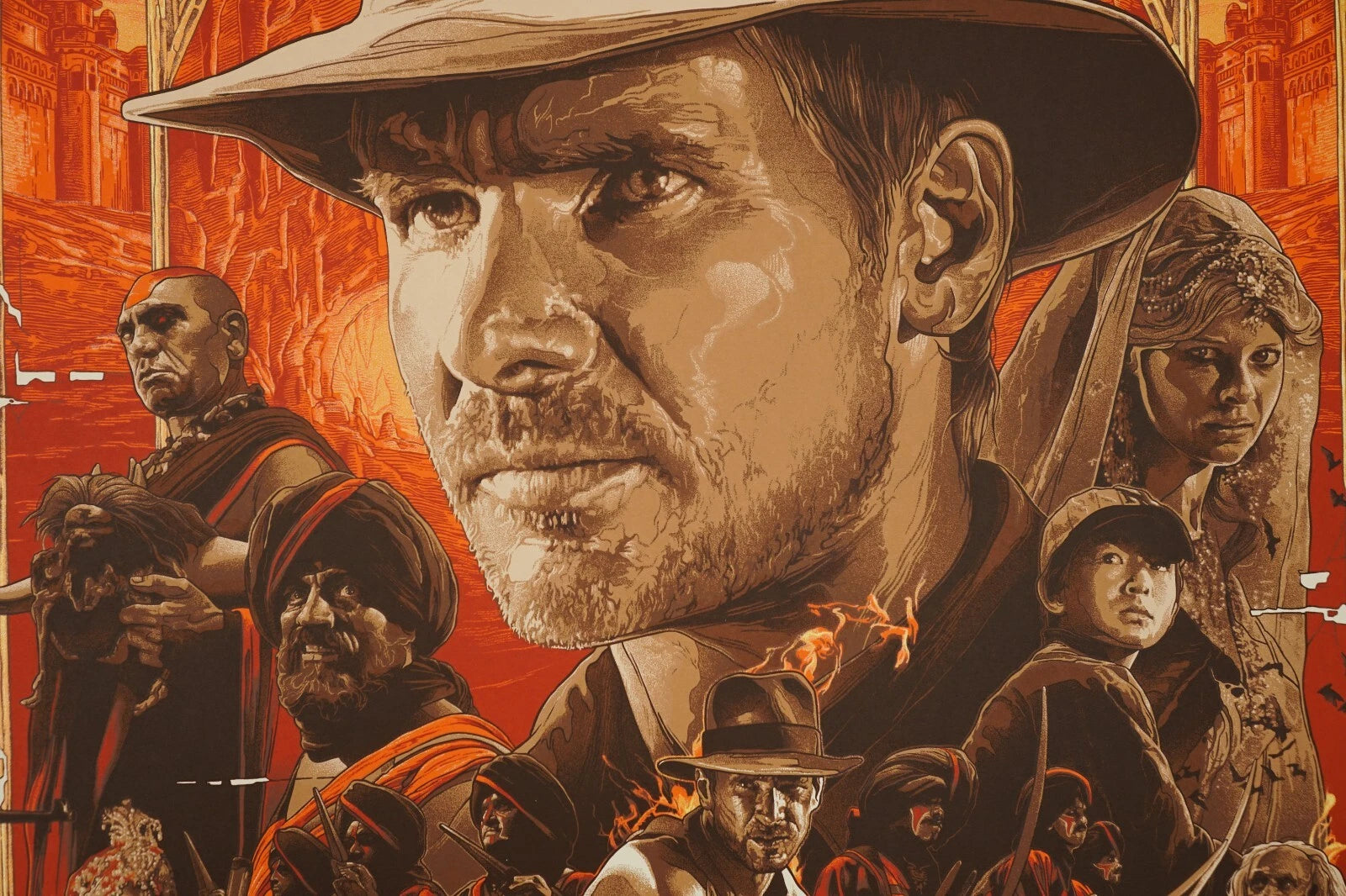 Indiana Jones by Gabz, 36" x 24" Screen Print