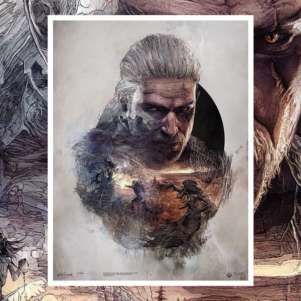 The Witcher (Geralt) by Krzysztof Domaradzki, 18" x 24" Fine Art Giclee