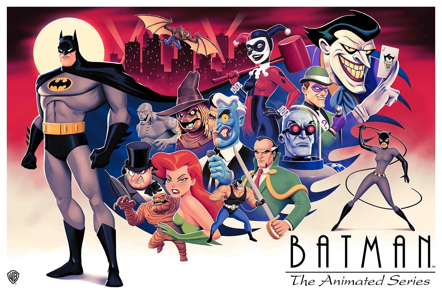 Batman The Animated Series by Tom Walker, 36" x 24" Screen Print