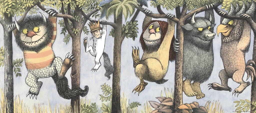 Where the Wild Things Are Tree Tops by Maurice Sendak, 36" x 16" Screen Print