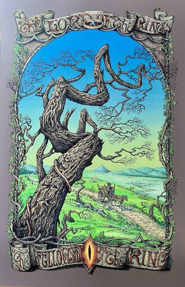 Lord of the Rings Fellowship of the Ring (AP) by David Welker, 24" x 36" Screen Print