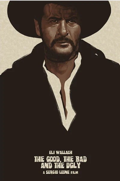 The Good, the Bad, and the Ugly (Parchment) by Yvan Quinet, 24" x 36" Screen Print