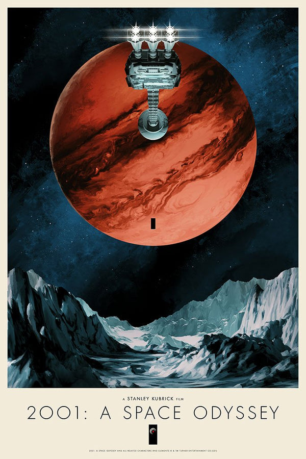 2001: A Space Odyssey by Matt Griffin, 24" x 36" Lithograph with spot UV inks