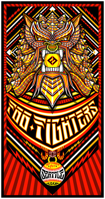 Foo Fighters Seattle 2018 by Brad Klausen, 13" x 24" Screen Print