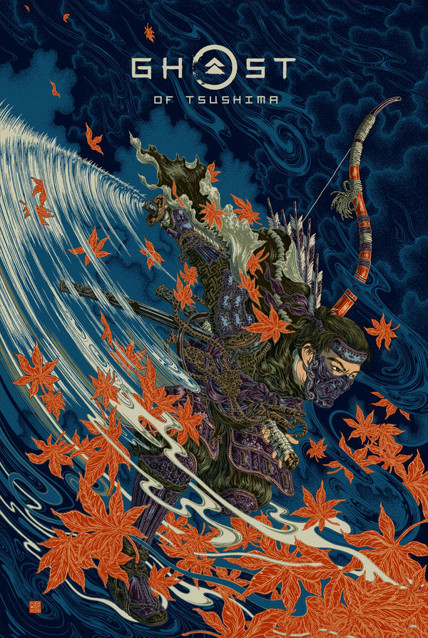 Ghost of Tsushima by Yohey Horishita, 24" x 36" Screen Print