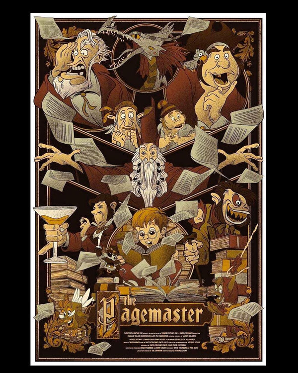 The Pagemaster by Germain Mainger Barthelemy, 24" x 36" Screen Print