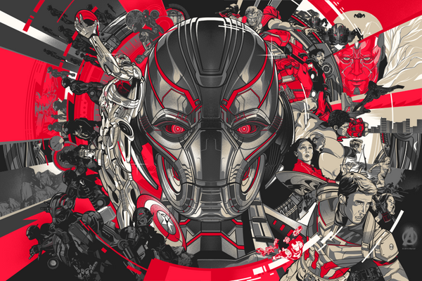Avengers: Age of Ultron (Uncut Variant) by Vincent Aseo, 36" x 24" Screen Print
