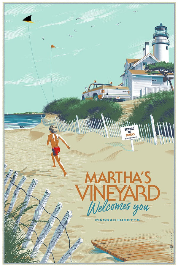 Martha's Vineyard (Jaws - Alex) by Laurent Durieux, 24" x 36" Screen Print