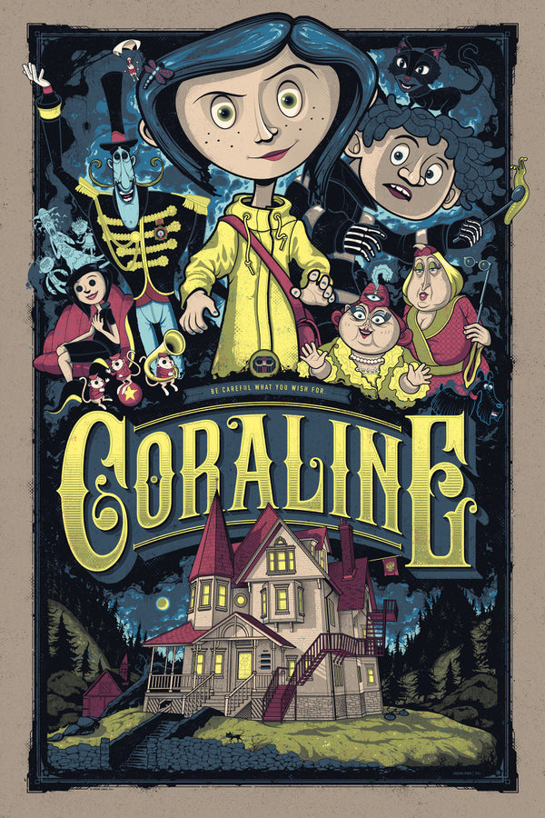 Coraline by Graham Erwin, 24" x 36" Screen Print