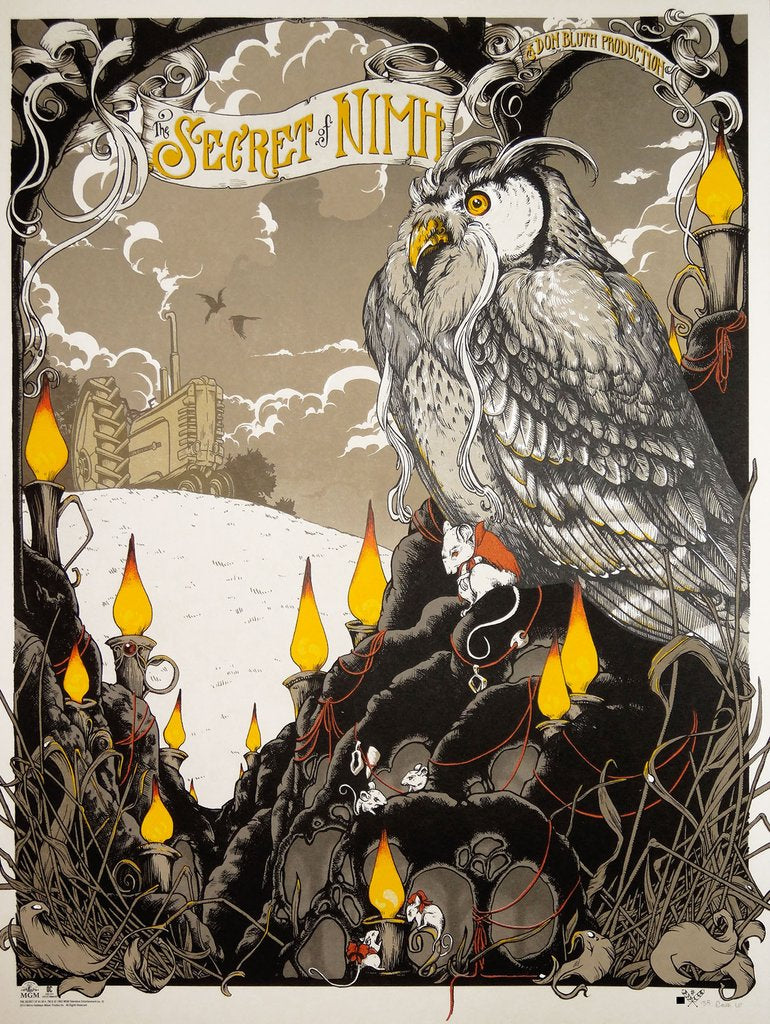 The Secret Of of NIMH by Erica Williams, 18" x 24" Screen Print