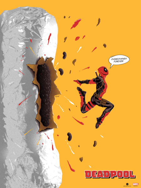 Deadpool (Foil Variant) by Doaly, 18" x 24" Screen Print