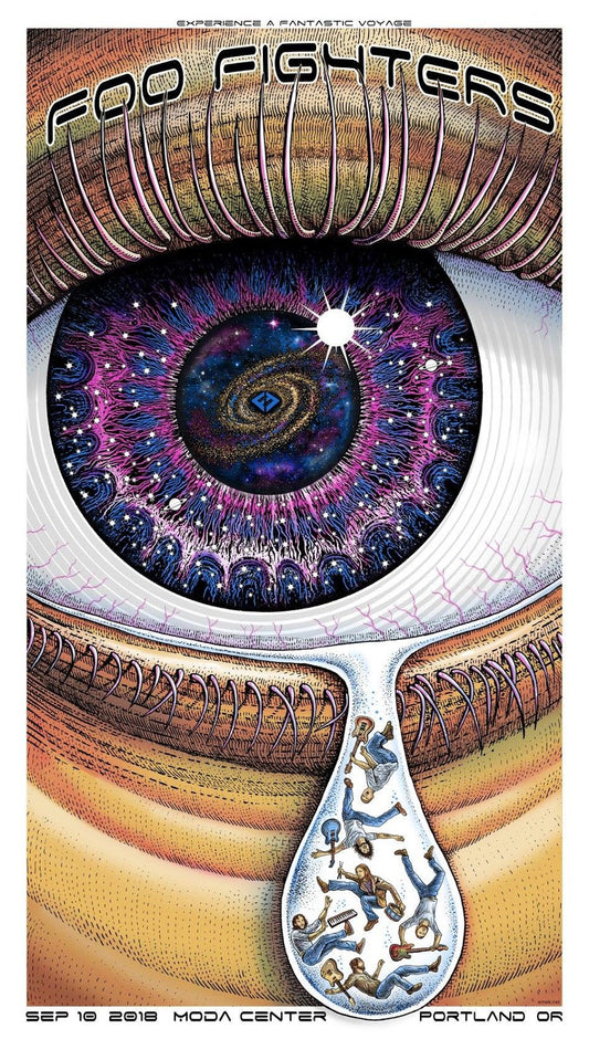 Foo Fighters Portland 2018 by Emek, 20" x 36" Screen Print