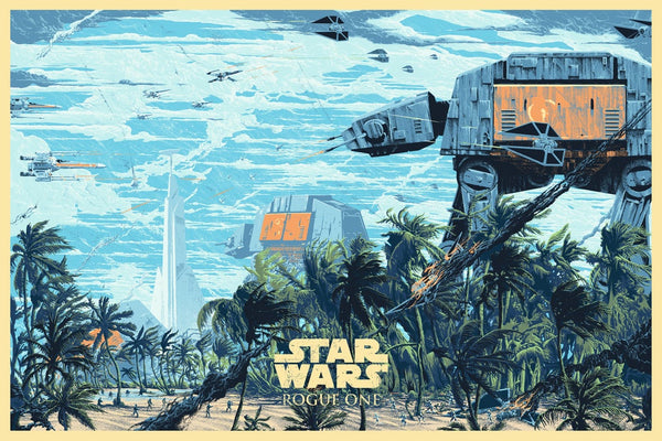 Star Wars: Rogue One by Kilian Eng, 36" x 24" 15 color screen print with varnish layer