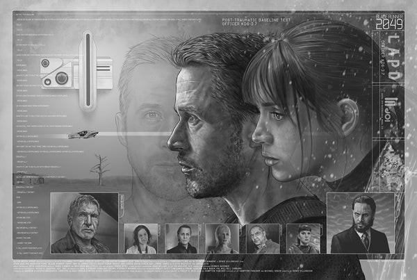 Blade Runner 2049 by Neil Davies, 36" x 24" Screen Print with metallic inks
