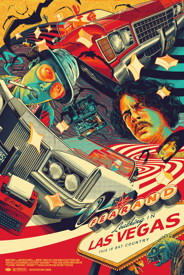 Fear and Loathing in Las Vegas by Cesar Moreno, 24" x 36" Screen Print