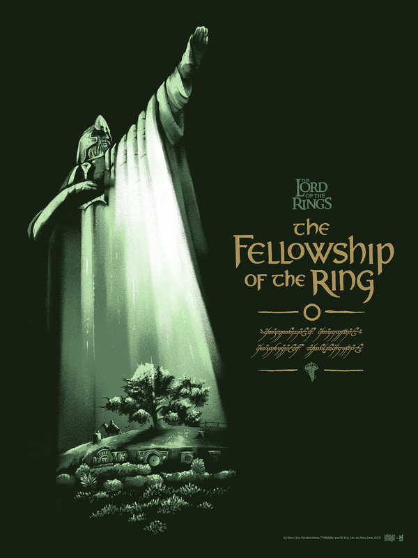Lord of the Rings: The Fellowship of the Ring by Lyndon Willoughby, 18" x 24" Screen Print