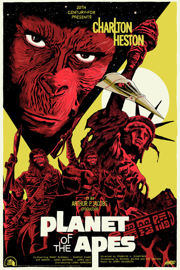 Planet of the Apes by Francesco Francavilla, 24" x 36" Screen Print