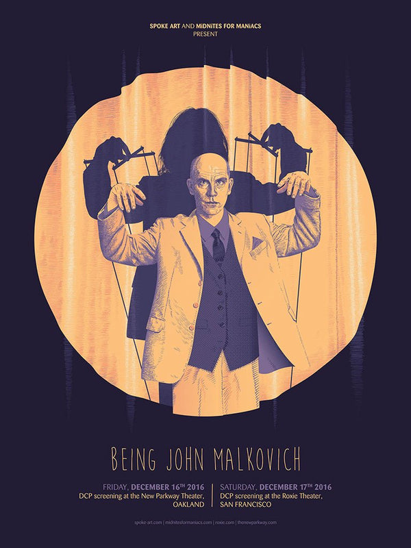 Being John Malkovich by Guillaume Morellec, 18" x 24" Screen Print