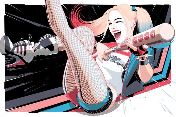 Suicide Squad (Harley Quinn) by Craig Drake, 36" x 24" Screen Print