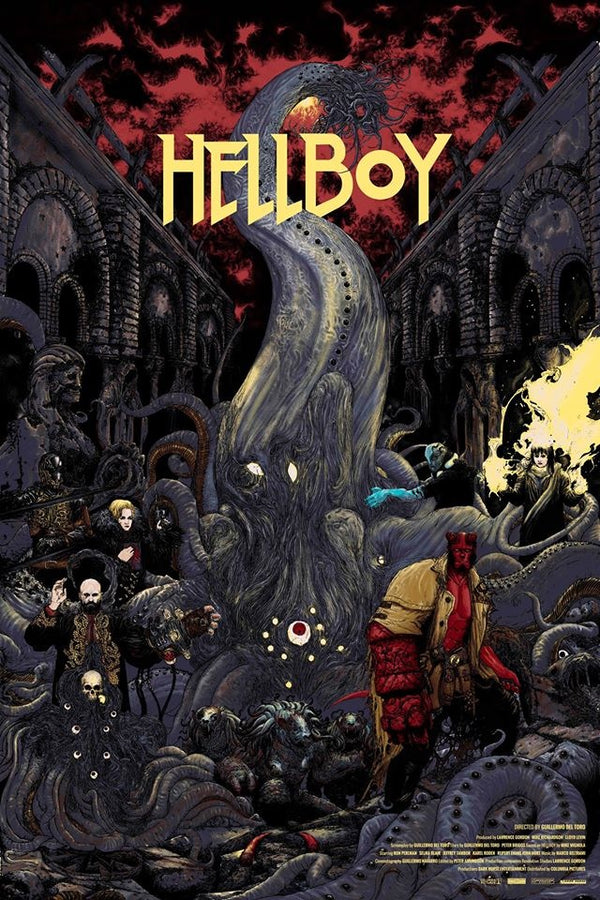 Hellboy by Zakuro Aoyama, 24" x 36" Screen Print