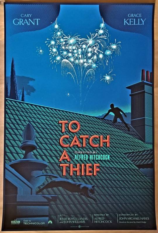 To Catch a Thief (Credit Block Variant) by Laurent Durieux, 24" x 36" Screen Print