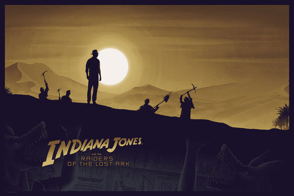 Indiana Jones Raiders of the Lost Ark Variant by Matt Ferguson, 36" x 24" Screen Print
