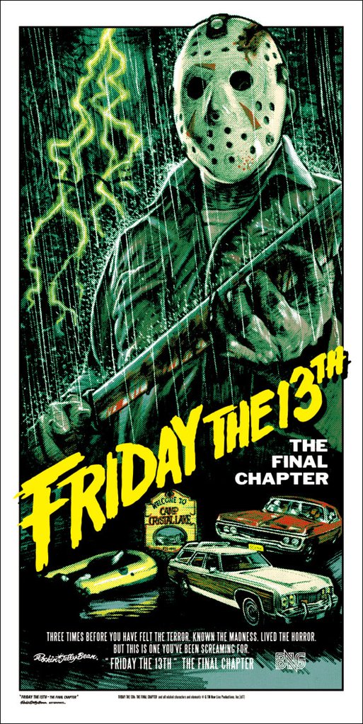 Friday the 13th: The Final Chapter by Rockin' Jelly Bean, 15" x 30" Screen Print