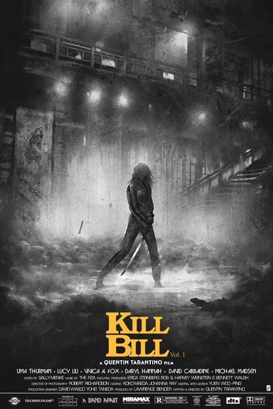Kill Bill: Volume 1 by Karl Fitzgerald, 24" x 36" Screen Print