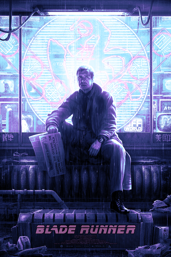 Blade Runner (Variant) by Kevin Wilson, 24" x 36" Screen Print