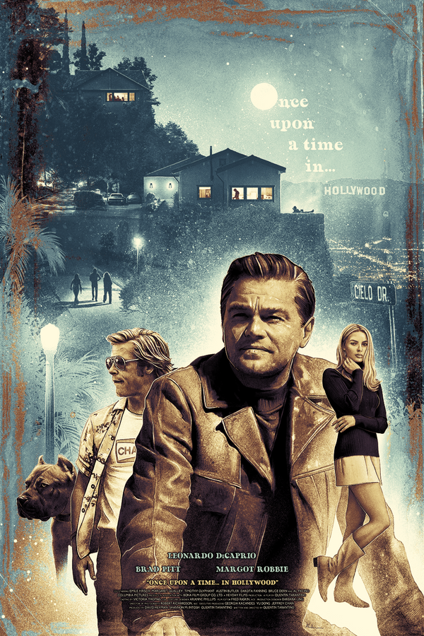 Once Upon a Time in Hollywood (Variant) by Kevin Wilson, 24" x 36" Screen Print