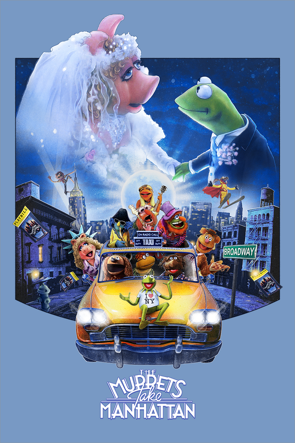 The Muppets Take Manhattan by Kevin Wilson, 24" x 36" Screen Print