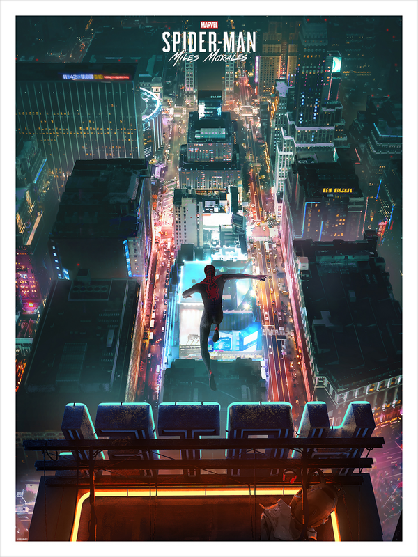Spider-Man Miles Morales (Official Game Art) by Insomniac Games Art Team, 18" x 24" Fine Art Giclee