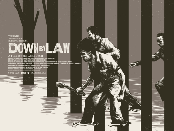 Down by Law by David Moscati, 24" x 18" Screen Print