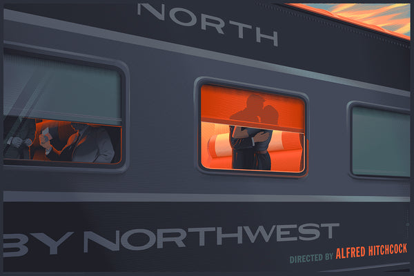 North by Northwest by Laurent Durieux, 36" x 24" Screen Print