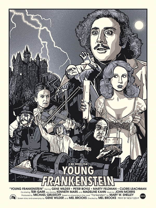 Young Frankenstein by N.E., 18" x 24" Screen Print