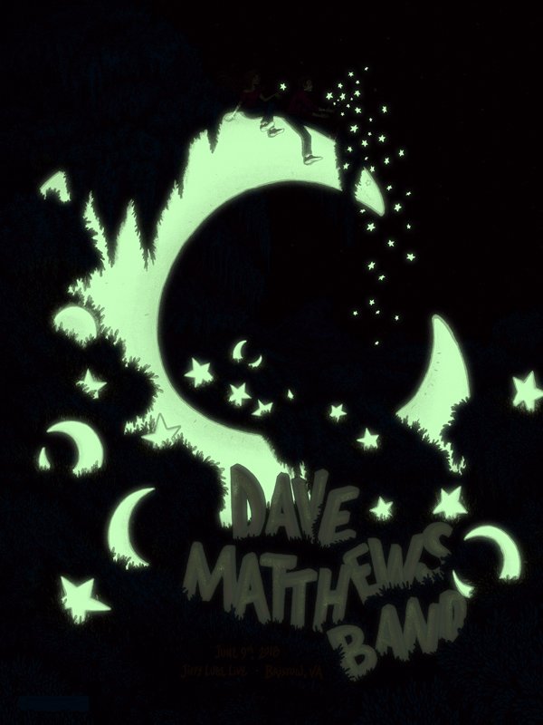 Dave Matthews Band Bristow 2018 GLOW IN THE DARK by James Flames