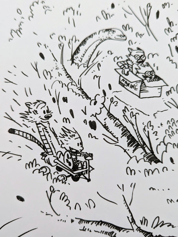 Calvin and Hobbes Original Drawing 1/1 by Raid71, 11.75
