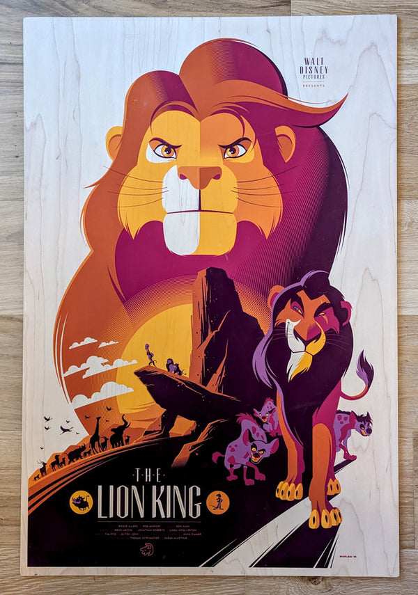 The Lion King (Wood Variant) by Tom Whalen