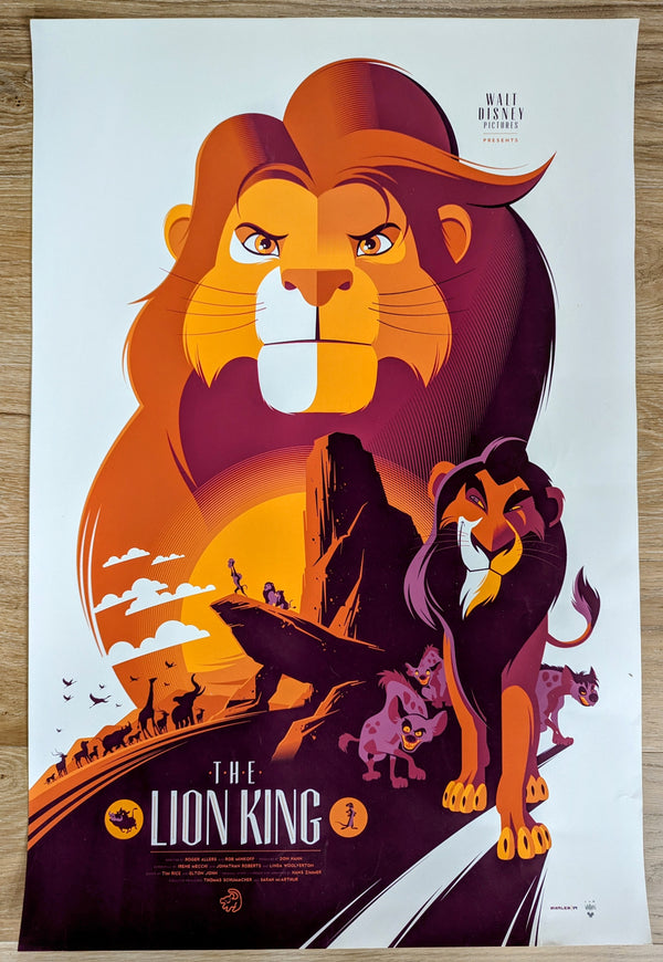 The Lion King (Signed Doodled AP S&D) by Tom Whalen