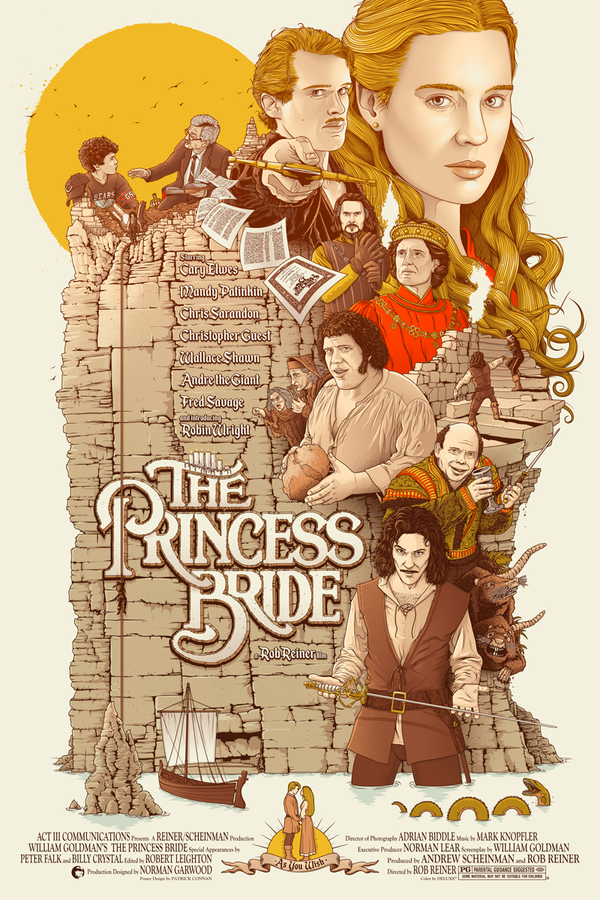 The Princess Bride by Patrick Connan, 24" x 36" Screen Print