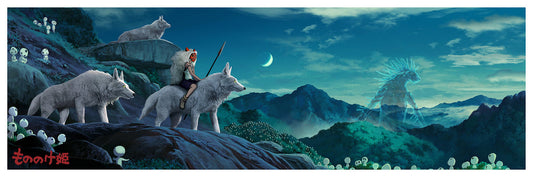 Princess Mononoke Version B by Pablo Olivera, 36" x 12" Fine Art Giclee