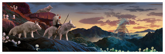 Princess Mononoke Version C by Pablo Olivera, 36" x 12" Fine Art Giclee