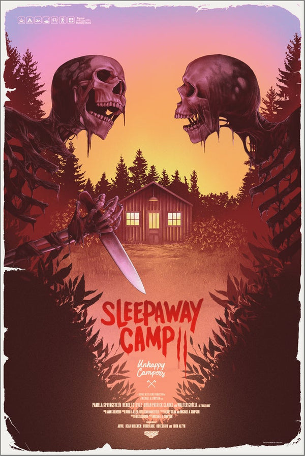 Sleepaway Camp II: Unhappy Campers by Sara Deck, 24" x 36" Screen Print
