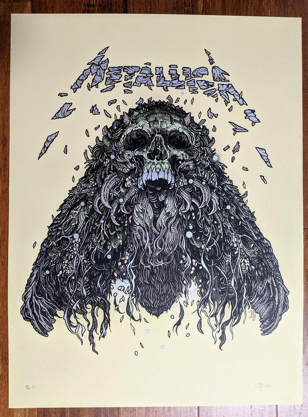 Metallica 2018 Moth Into the Flame by Richey Beckett, 18" x 24" Screen Print