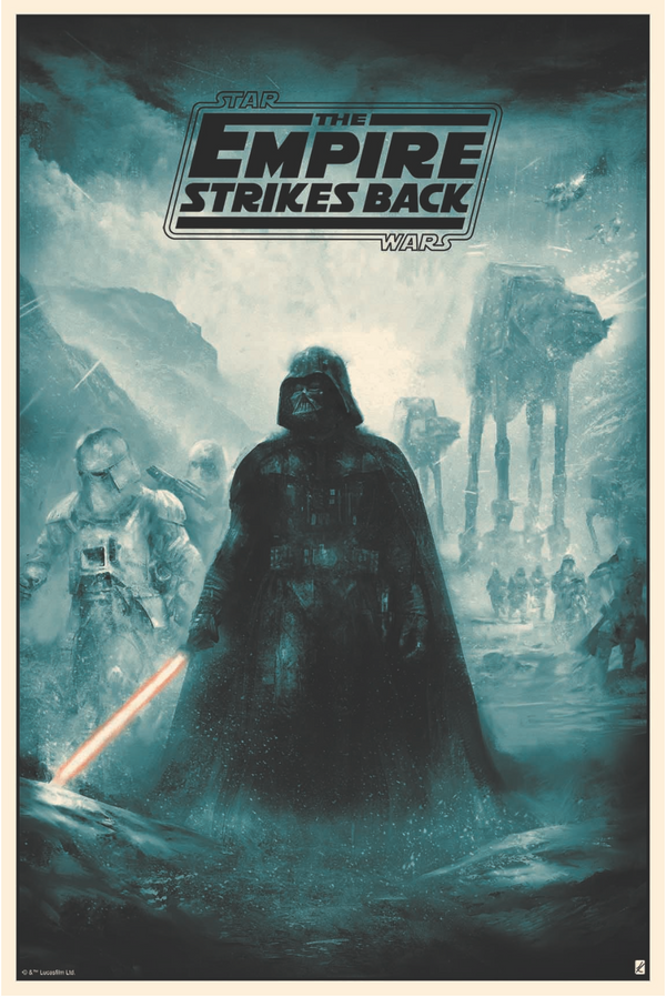 Star Wars The Empire Strikes Back by Karl Fitzgerald, 24" x 36" Screen Print