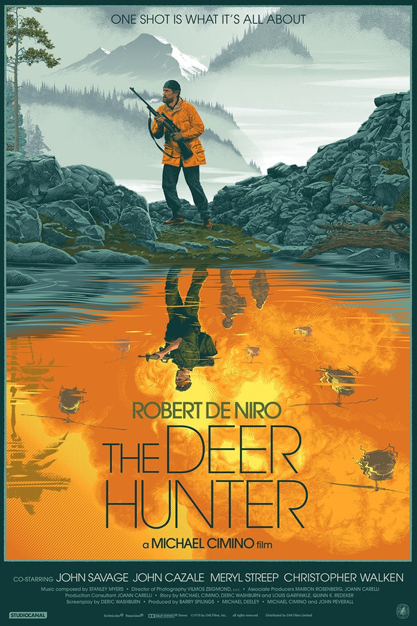 The Deer Hunter (variant) by Laurent Durieux, 24" x 36" Screen Print
