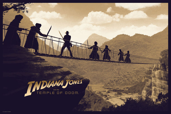 Indiana Jones and the Temple of Doom Variant by Matt Ferguson, 36" x 24" Screen Print
