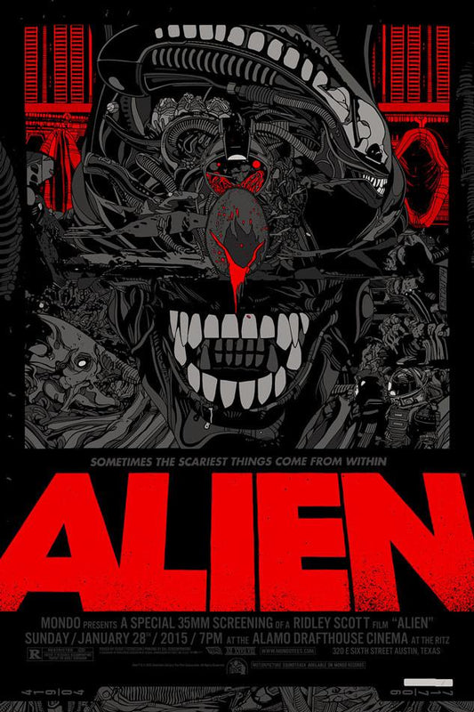 Alien by Tyler Stout, 24" x 36" Screen Print