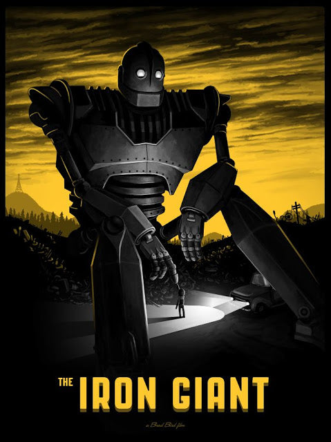 Iron Giant by Mike Mitchell, 18" x 24" Screen Print